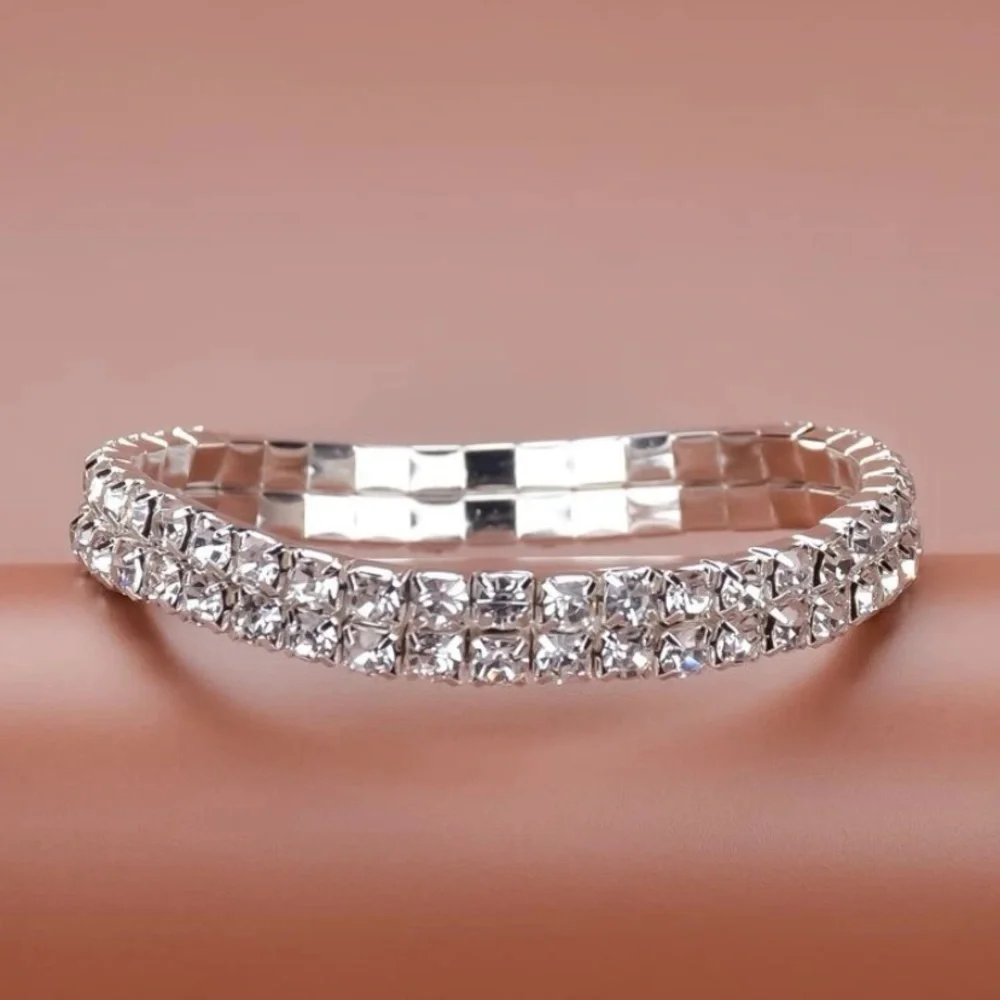 Glamorous Gold/Silver Rhinestone Bracelet